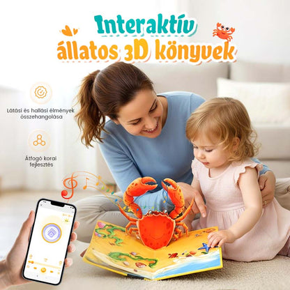 🦖3D állat témájú gyermekkönyvek – hangos mesékkel kísérve