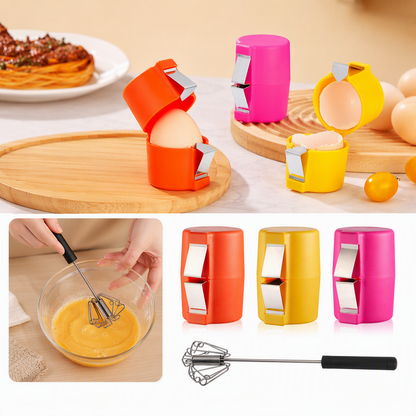 1+2 AJÁNDÉK ☀️✨ Eptchn No Mess Easy Egg Opener – Egyszerű, fröccsenésmentes tojáshéj-feltörő