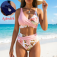 🌼👙 Női Alakformáló Bikini, Virágmintás