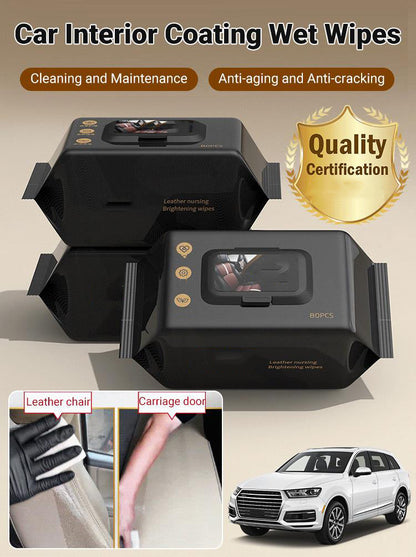 🔥2025 Új termék🔥 Autó belső burkolatának nedves törlőkendői