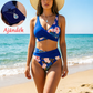 🌼👙 Női Alakformáló Bikini, Virágmintás