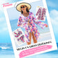🌼 Női divat többszínű nyomtatott bikinis fürdőruha 3 részes készlet