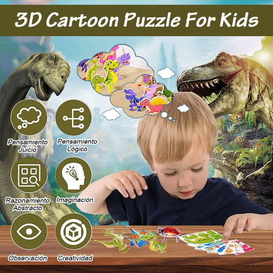 🎁Oktatási 3D rajzfilm puzzle