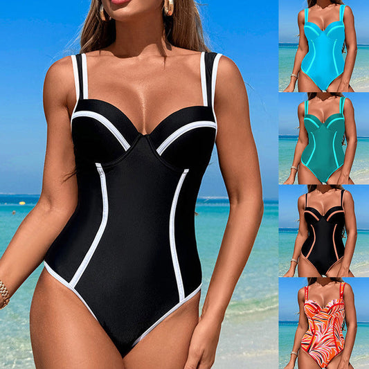 "SIESSEN, MÁR CSAK 24 ÓRA!"👙🌞 Szexi sovány derék női egyrészes fürdőruha-2