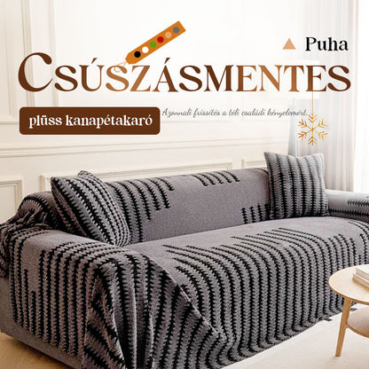 🛋️ Puha, csúszásgátló bársony kanapetakaró