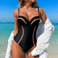 "SIESSEN, MÁR CSAK 24 ÓRA!"👙🌞 Szexi sovány derék női egyrészes fürdőruha-2