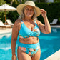 🌼👙 Női Alakformáló Bikini, Virágmintás