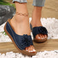 【EU 36-44】🌸Női Kényelmes Virágos Slip-On Szandálok