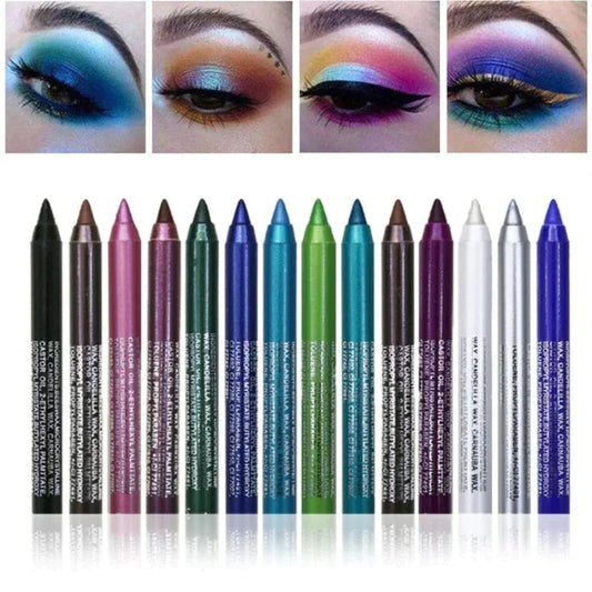 ✨🎨 13 színű káprázatos szemceruza készlet! Gyöngyházfényű matt kettős textúra, szemhéjfesték és highlighter egyben!