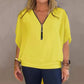 💟Casual női sifon cipzáros felső