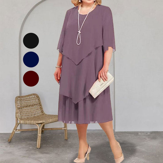 Plus Size réteges Midi ruhad