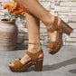 【EU 35-42】👡Női Chunky sarok csatos szandálok