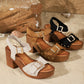 【EU 35-42】👡Női Chunky sarok csatos szandálok