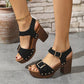 【EU 35-42】👡Női Chunky sarok csatos szandálok