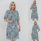 🌹Elegáns sifon hosszú pliszírozott ruha rövid ujjakkal👗