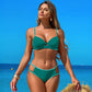 Női színkontrasztos szexi Push-Up & Cut-Out 2 darabos fürdőruha