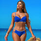 Női színkontrasztos szexi Push-Up & Cut-Out 2 darabos fürdőruha