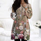 Loose-Fitting Floral Dress with Round Neckline