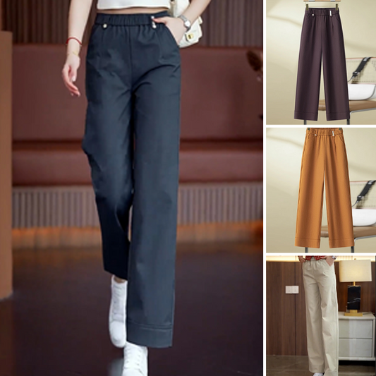 Női alkalmi, laza, egyenes nadrág