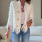 Women’s Fashion Button Tassel Short Coat