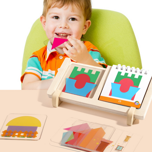 50% kedvezmény🎁60 szint🏆🧩 -✨【Geometrikus házréteges puzzle fa alapon】✨