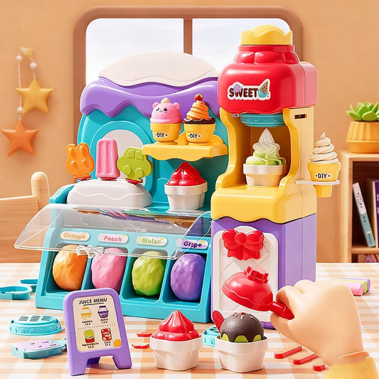 🍦✨【DIY jégkrém gyurmák gyerekeknek】✨ - Kreatív gyurmakészlet gyerekek szerepjátékához és érzékszervi készségeik fejlesztéséhez, ideális ajándék!🎁