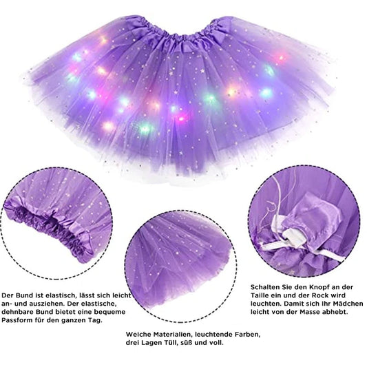 Varázslatos, fényes LED balettszoknya