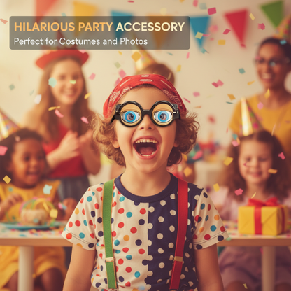 🤪 Azonnali Parti Hangulat! Pislogó, Mozgó Szemüveg – A Tökéletes Tréfa és Fotózási Kellék!