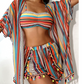 🩱 Csíkos spagetti bikini 4 részes szett 🏖️
