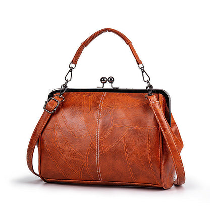 💖A legjobb ajándék👜 Elegáns, retro női kézitáska – valódi bőr/PU anyagból, sokoldalú, divatos ✨