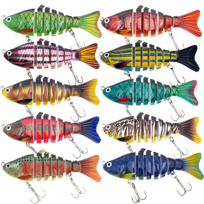 🎣 Többszegmentű, bionikus úszású horgászcsali🐟