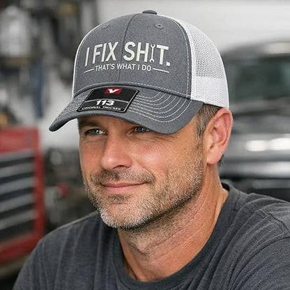 „I Fix Shit” feliratú hímzett trucker sapka