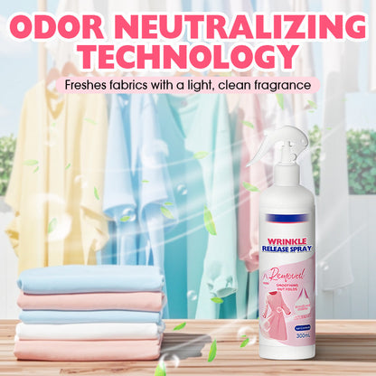 👔❤️‍🔥Többfunkciós ránctalanító spray – Percek alatt kisimítja a ráncokat. Eltünteti a szagokat, kíméletes a szövetekhez. Nincs szükség vasalásra! Elengedhetetlen utazási kellék. 👕✨