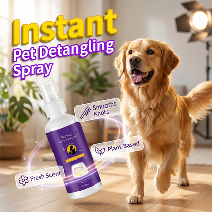 🐶💕 Allatoknak szánt csomómentesítő és ápoló hajspray – Azonnali simaság, nem kell kiöblíteni. Kellemes levendulaillattal. 🌿🌺