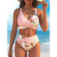 🌼👙 Női Alakformáló Bikini, Virágmintás