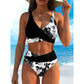 🌼👙 Női Alakformáló Bikini, Virágmintás