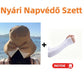 🌞👒 Védje arcát és nyakát a naptól – Női széles karimájú, összehajtható napkalap masnival – Utánvétes