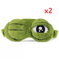 🐸 Vicces puha 3D-s béka alakú alvómaszk