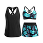 👙🔥Női háromrészes tankini fürdőruha szett rövidnadrággal