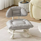 Rolling Low Stool with Backrest