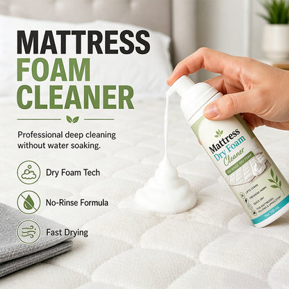 🛏️ Öblítés nélküli matracszáraz hab tisztító – 🧼 Gyors, mélyreható folteltávolítás és zökkenőmentes, friss hálószobai környezet 🛡️☁️