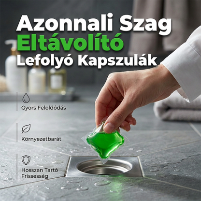 🧬💧 Bio-enzim lefolyótisztító – Kapszula, friss illat, átjárható csövek ⚡