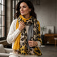 Sokoldalú, könnyű, leopárdmintás kendő sál