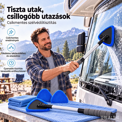 🥳2026 AKCIÓ! Több mint 50 000 eladás!🚗 Kettős mágneses autóablak-tisztító szett – 50% kedvezménnyel, cseppmentes tisztítás az autóüvegen✨